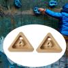 Lljsszr 2Pcs Triangle Climbing Hangboard, Climbing Training Board Fingerboard, Wooden view 2