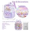 Clear Backpack for School,Large Bookbag Heavy Duty See Through Butterfly Backpacks for Girls Stadium Approved Daypack Transparent Shoulder Bags for Students,Teens,Women,Work,Travel,Concert Purple view 3