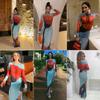 Women's Sexy Mesh Sheer Floral Print Maxi Dress Long Sleeve See Through Split Bodycon Party Club Cover Up Dresses view 4