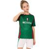 SURUIDA Mexico Soccer Jerseys Kids Boys& Girls Soccer Practice Outfits for Youth Soccer Football Training Shirt for Girls 4-16Y Green White view 1