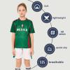 SURUIDA Mexico Soccer Jerseys Kids Boys& Girls Soccer Practice Outfits for Youth Soccer Football Training Shirt for Girls 4-16Y Green White view 2
