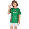 SURUIDA Mexico Soccer Jerseys Kids Boys& Girls Soccer Practice Outfits for Youth Soccer Football Training Shirt for Girls 4-16Y Green White view 4