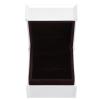 ZJchao Luxury Small Velvet Square Jewelry Ring Box Wedding Engagement White view 1