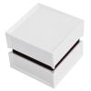 ZJchao Luxury Small Velvet Square Jewelry Ring Box Wedding Engagement White view 2