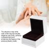 ZJchao Luxury Small Velvet Square Jewelry Ring Box Wedding Engagement White view 3