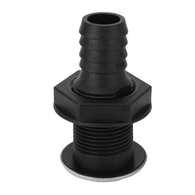 25mm Thru Hull Fitting: Nylon Impact, Leakproof and LongLasting Use for Boats, Kayaks and Yachts (Straight Pipe)