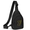 Viverte Small Initial Sling Bag Crossbody Fanny Pack for Girls Women Cute Cross Body Chest Bag Personalized Birthday Gifts for Her Trendy Preppy Stuff Cool Stuff for Teen Girls (Black-F) view 1