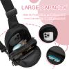 Viverte Small Initial Sling Bag Crossbody Fanny Pack for Girls Women Cute Cross Body Chest Bag Personalized Birthday Gifts for Her Trendy Preppy Stuff Cool Stuff for Teen Girls (Black-F) view 3