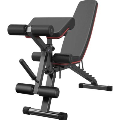 Adjustable Weight Bench,Foldable Heavy Duty Abdominal Trainers,with Rach Leg Extension Leg Curl,Home Gym Fitnss Workout,Max Load 300Kg