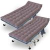 2 Pack 79" L x 32" W x 18" H Oversize XXL Camping Cot with Comfortable Mattress for Adults Extra Wide Cots for Sleeping with Carry Bag Folding Cot Heavy Duty Camping Bed for Home Office Outdoor view 1