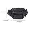 YRMLYMOP Leather Fanny Pack For Men & Women Belt Bag With Adjustable Waist Belt, Lightweight Fanny Pack Comes With Multiple Zippered Pockets Easy Carry Any Phone,Wallet (black) view 2