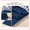 Dokotoo Bathing Suit for Women One Piece Floral Bathing Suit Wrapped V Neck Plus Size Swimdress High Waisted Skirts Long Torso Swimwear Vacation Outfits,Blue Small view 4