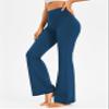 AFITNE Women's Yoga Pants Bootcut Workout Pants with Pockets High Waisted Bootleg Dress Flared Gym Leggings Blue - XXL view 2