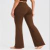 AFITNE Women's Yoga Pants Bootcut Workout Flare Leggings with Pockets High Waisted Bootleg Gym Travel Pants Dark Brown - XS view 3