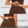 AFITNE Women's Yoga Pants Bootcut Workout Flare Leggings with Pockets High Waisted Bootleg Gym Travel Pants Dark Brown - XS view 4