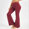 AFITNE Women's Yoga Pants Bootcut Workout Flare Leggings with Pockets High Waisted Bootleg Gym Travel Pants Red - M view 2