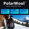 TOP-EX PolarWool XL/XXL Winter Hats with Brim for Men Women - Merino Wool Beanie Knit Stocking Cap with Visor Bill, Warm Brimmed Golf Beanie for Cold Weather Dark Grey view 2