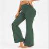 AFITNE Women's Yoga Pants Bootcut Workout Flare Leggings with Pockets High Waisted Bootleg Gym Travel Pants Sage - XS view 2