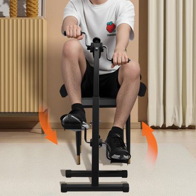 NEREIDS NET Pedal Exerciser Bike,Pedal Exerciser for Seniors Hand Arm Leg and Knee Peddler Bike Upper Lower Limb Rehabilitation Machine, Adjustable Fitness Equipment for Seniors Total Body Black