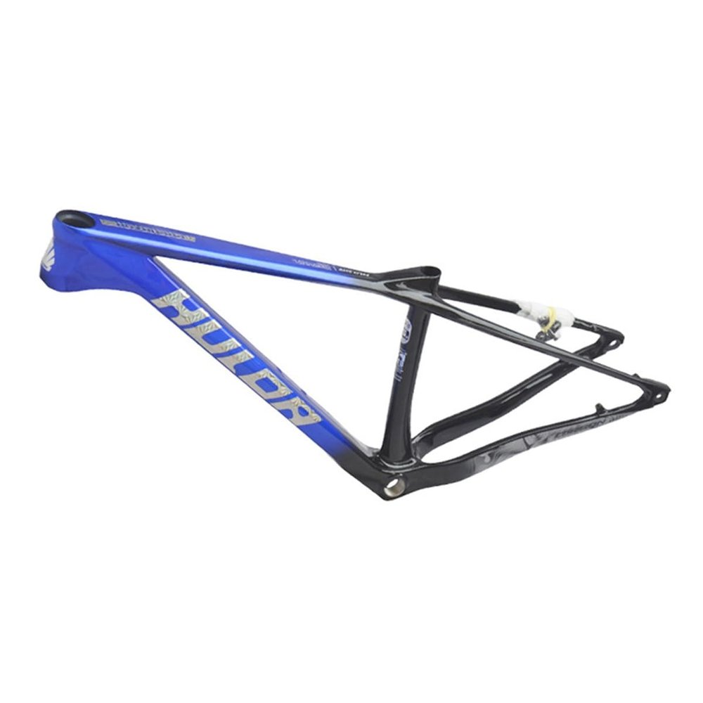 29er Mountain Bike Boost Frame 12*173mm Thru-Axle 15" 17" 19" XC Trail Racing Hardtail Bikes Frame Ultralight Carbon Fibre Disc Brake Frame, Max 2.35'' Tires Internal Routing(Black-Blue,29*19")