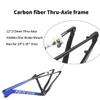 29er Mountain Bike Boost Frame 12*173mm Thru-Axle 15" 17" 19" XC Trail Racing Hardtail Bikes Frame Ultralight Carbon Fibre Disc Brake Frame, Max 2.35'' Tires Internal Routing(Black-Blue,29*19") view 4