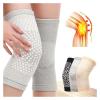 2PCS Self Heating Support Knee Pad Knee Brace Warm Arthritis Joint Pain Relief Injury Recovery Belt Massager Leg Warmer(Gray,L) view 2