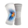 2PCS Self Heating Support Knee Pad Knee Brace Warm Arthritis Joint Pain Relief Injury Recovery Belt Massager Leg Warmer(Gray,L) view 3