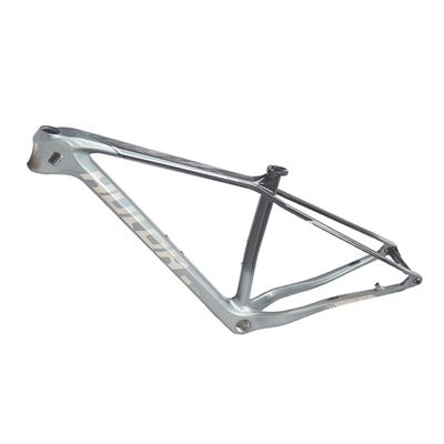 BSFHQS 27.5er 29er Mountain Bike Disc Brake Frame Hardtail Bikes Frame 15" 17" Carbon Fibre Rigid Frame 12 * 167mm Thru-Axle Boost Frame Shifter Brake Internal Routing(Black-Grey,29 * 15")