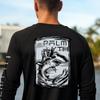 Palmyth Mens Fishing Shirts Sun Protection T-Shirts UV UPF 50+ Long Sleeve Rash Guard Tee Black Diver Shark XL view 3