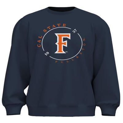 Venley NCAA Officially Licensed Apparel Titans Cal State Fullerton 1957 Collegiate CSUF Logo Unisex Sweatshirt Cal11S Navy XX-Large