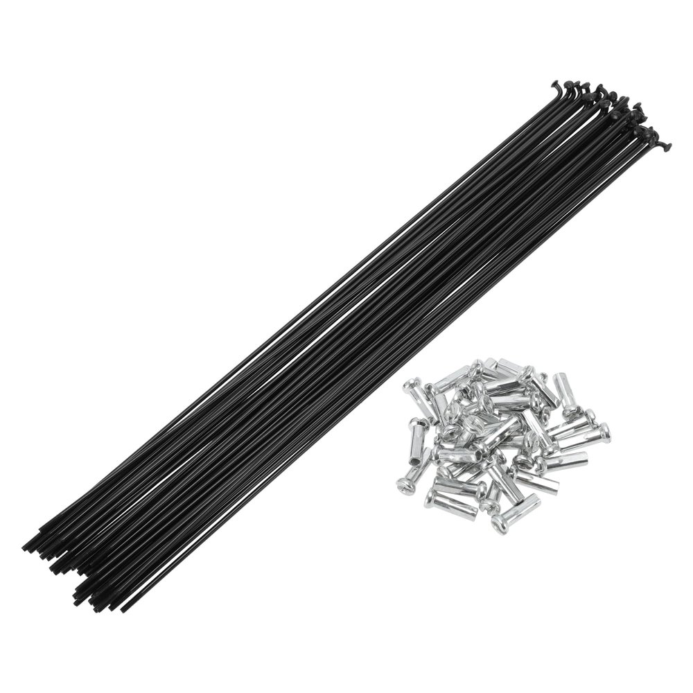 Motoforti Universal Bicycle Spokes Bike Wheel Spokes 14G 267mm Length Carbon Steel Black 1 Set