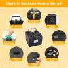 DOENUUB Electric Air Balloon Pump Machine, Automatic Air Balloon Pump, Portable Balloon Inflator Balloon Blower with Timer and Count Functions, for Christmas, Halloween, Valentine's Day view 4