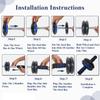 2 Wheel AB Roller with Knee Pad and Anti-Slip Handles, Abdominal Core Carver for Abs, Home Gym Workout, Blue view 3