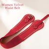 CanB Women Stretch Belts Elastic Wide Waist Belt Plus Size Belts Women's Waistband for Dress (Red) view 4