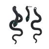 Black Snake Stud Dangle Earrings for Women Men Punk Gothic Detachable Long Earrings