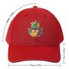 Pineapple Glasses Beach Baseball Cap Classic Golf Dad Hats Adjustable Trucker Caps Sun Visor Hats Red-Color view 2