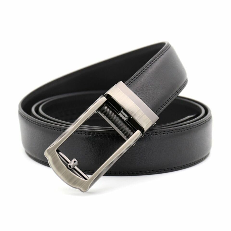alektryon Fashion Men PU Leather Automatic Lock Buckle Fit for Comfort Click Belt Size 28