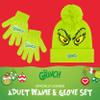 Dr. Seuss The Grinch Beanie Hat and Gloves Set, Green, One Size view 2