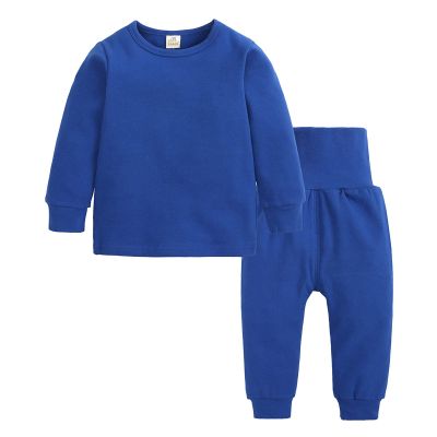 Kids Solid Cotton Thermal Underwear Toddler Baby Boys Girls Winter Base Layer Underwear Long Infant (Blue, 3-6 Months)