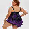 ROSE GAL Womens Plus Size Curve Paisley Handkerchief Padded Modest Tankini Swimsuit(Purple_1/5X) view 4