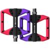 BUCKLOS MTB Flat Pedals Mountain Bike Pedals (Purple+Black+Red) with Single Lock-on Bike Handlebar Grips Ergonomic Mountain Bicycle Handle Grips view 2