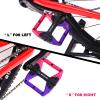 BUCKLOS MTB Flat Pedals Mountain Bike Pedals (Purple+Black+Red) with Single Lock-on Bike Handlebar Grips Ergonomic Mountain Bicycle Handle Grips view 4