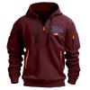 RTTUIOP Hoodies for Men Quarter Zip Pullover Tactical Sweatshirt Vintage Long Sleeve Casual Fashion Hoodie 1/4 Zip Pullover Sweatshirt Winter Hoodie Zip-Up Warm Clothes Jacket With Pockets view 1