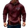 RTTUIOP Hoodies for Men Quarter Zip Pullover Tactical Sweatshirt Vintage Long Sleeve Casual Fashion Hoodie 1/4 Zip Pullover Sweatshirt Winter Hoodie Zip-Up Warm Clothes Jacket With Pockets view 2