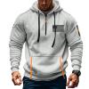 RTTUIOP Hoodies for Men Quarter Zip Pullover Tactical Sweatshirt Vintage Long Sleeve Casual Fashion Hoodie 1/4 Zip Pullover Sweatshirt Winter Hoodie Zip-Up Warm Clothes Jacket With Pockets view 2