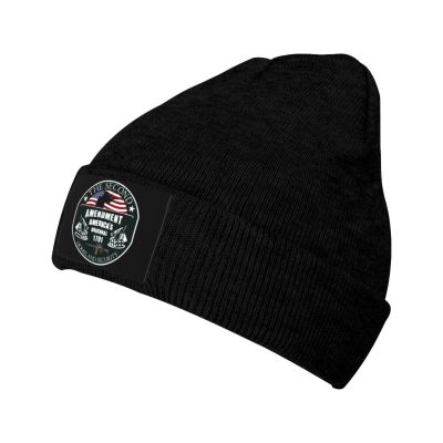 2nd Amendment Beanies Hats Men Women Cuffed Knit Hat Winter Warm Beanie Skull Cap Black