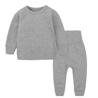 Kids Thermal Underwear Set Toddler Winter Base Layer Soft Long Johns for Baby Boys (Dark Gray, 9-12 Months)