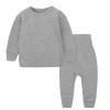 Kids Thermal Underwear Set Toddler Winter Base Layer Soft Long Johns for Baby Boys (Dark Gray, 9-12 Months) view 1