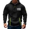 RTTUIOP Hoodies for Men Quarter Zip Pullover Tactical Sweatshirt Vintage Long Sleeve Casual Fashion Hoodie 1/4 Zip Pullover Sweatshirt Winter Hoodie Zip-Up Warm Clothes Jacket With Pockets view 2