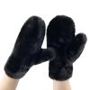 Women Girls Winter Faux Fur Mittens Plush Full Fingers Mittens Warm Gloves Ski Hiking Cycling Gloves Furry Mitten view 2